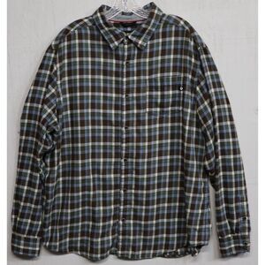 Mens Marmot Button Front Multicolor Soft CheckFlannel Shirt Size XXL Long Sleeve